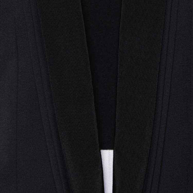 مملوكة مسبقًا Stella McCartney Midnight Blue Wool Contrast Trim Detail Mathilda Blazer L