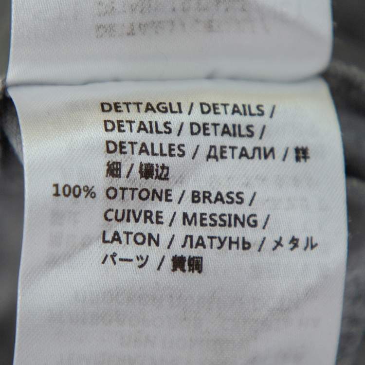 Pre Owned Stella McCartney Grey Cotton Chain Trim Cutout Shoulder Detail Crewneck T-Shirt M 