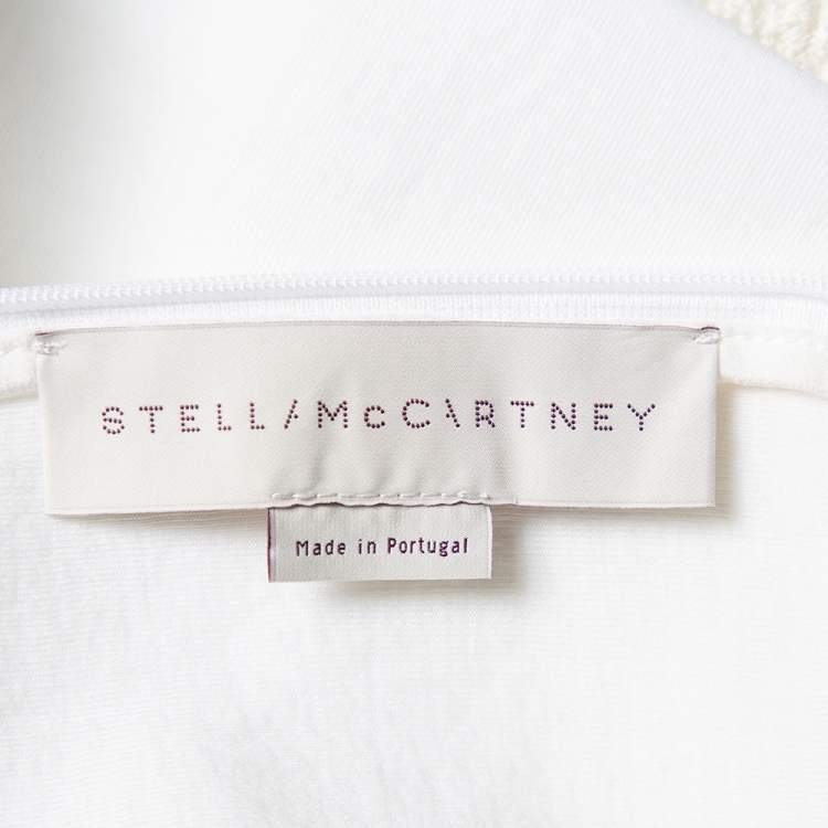 Pre Owned Stella McCartney White Cotton Rose Crochet Applique Top M