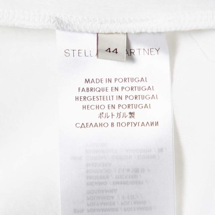 Pre Owned Stella McCartney White Cotton Rose Crochet Applique Top M