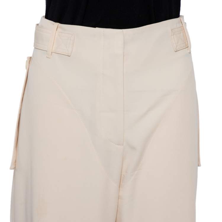 Pre Owned Stella McCartney Cream Wool Cargo Pants M