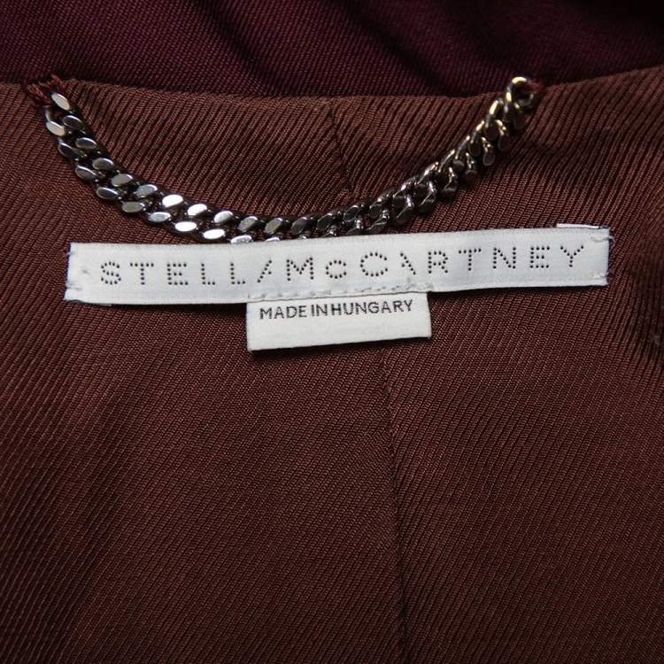 Pre Owned Stella McCartney Burgundy Wool Iris Suit S