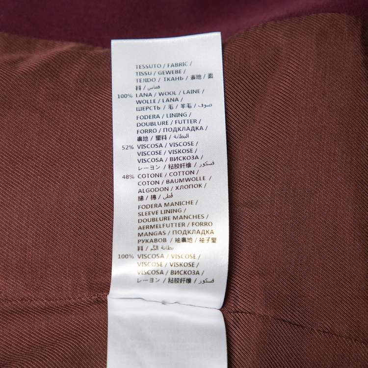 Pre Owned Stella McCartney Burgundy Wool Iris Suit S