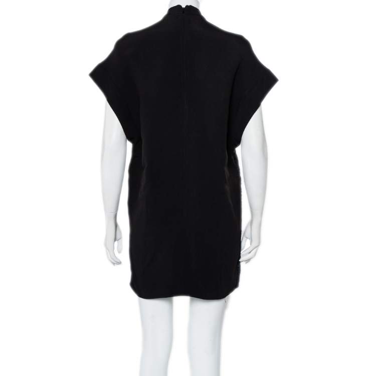 Pre Owned Stella McCartney Black Crepe & Lace Oversized Mini Dress M