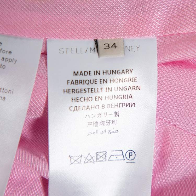 مملوكة مسبقًا Stella McCartney Pink  Wool Double Breasted Blazer S