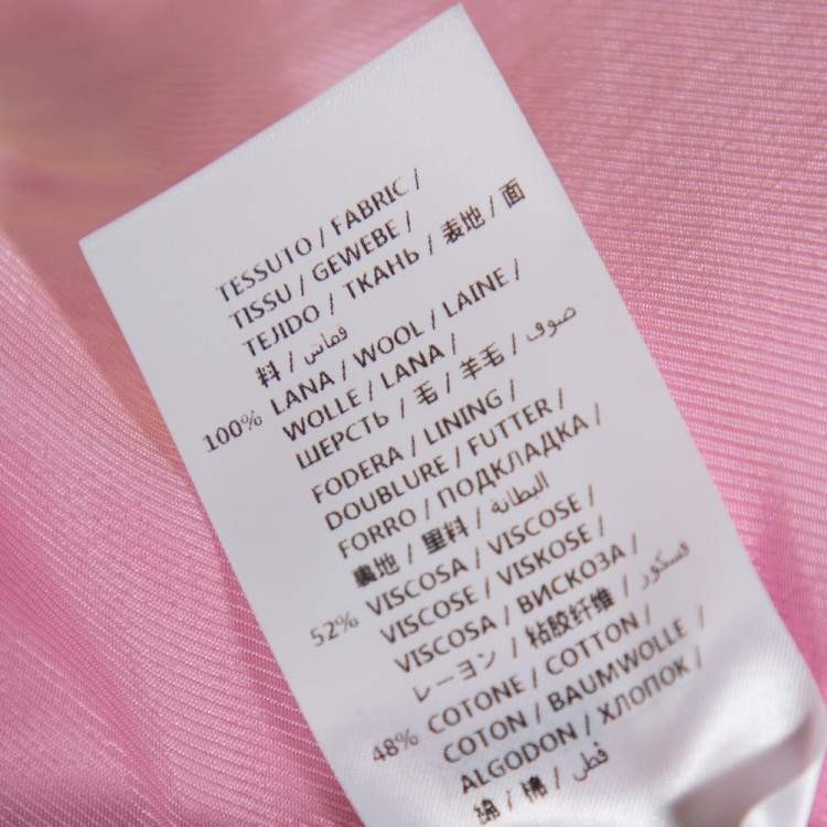 مملوكة مسبقًا Stella McCartney Pink  Wool Double Breasted Blazer S