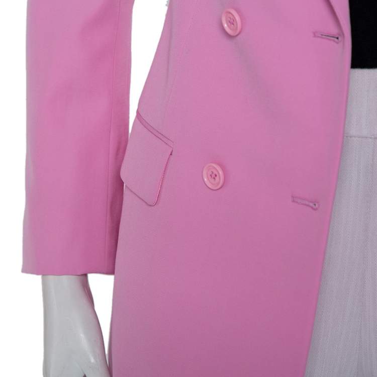 مملوكة مسبقًا Stella McCartney Pink  Wool Double Breasted Blazer S
