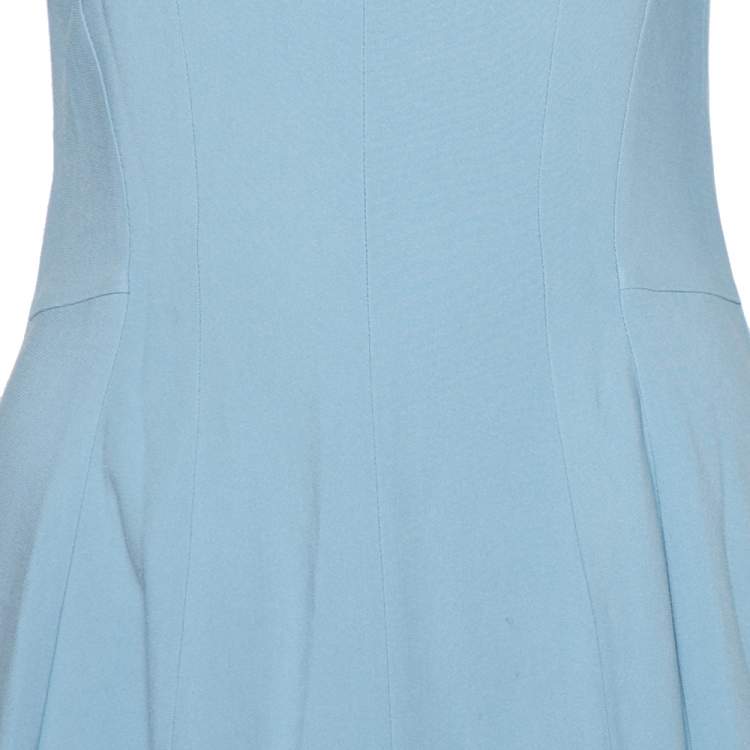 Pre Owned Stella McCartney Powder Blue Crepe Paneled Midi Dress S