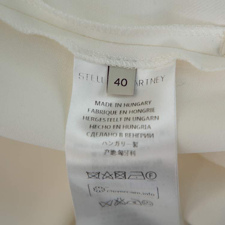 Pre Owned Stella McCartney White Crepe Julia Joggers S