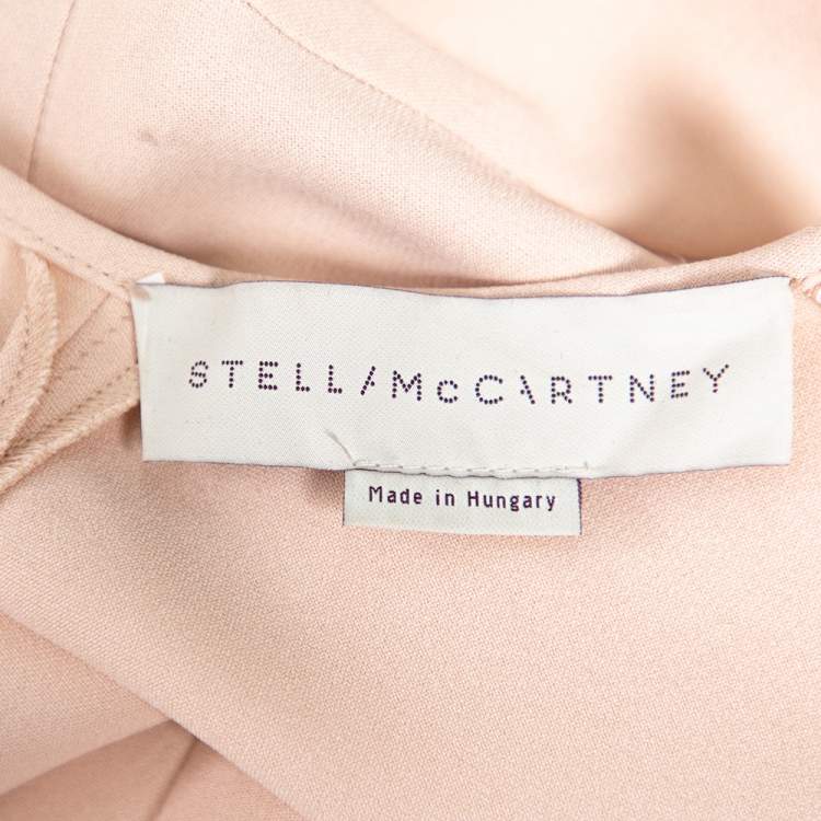Pre Owned Stella McCartney Light Pink Crepe Keyhole Neck Detail Skater Dress S