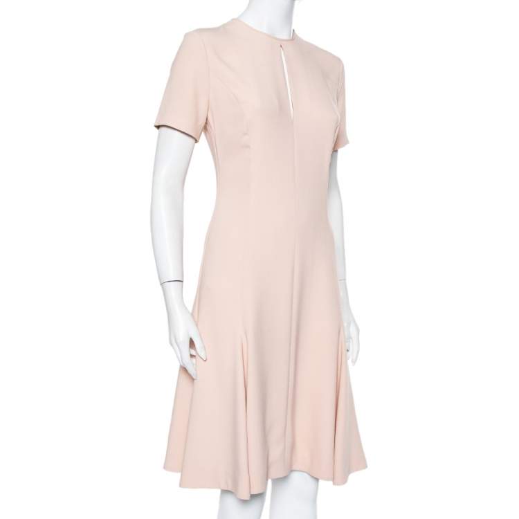 Pre Owned Stella McCartney Light Pink Crepe Keyhole Neck Detail Skater Dress S