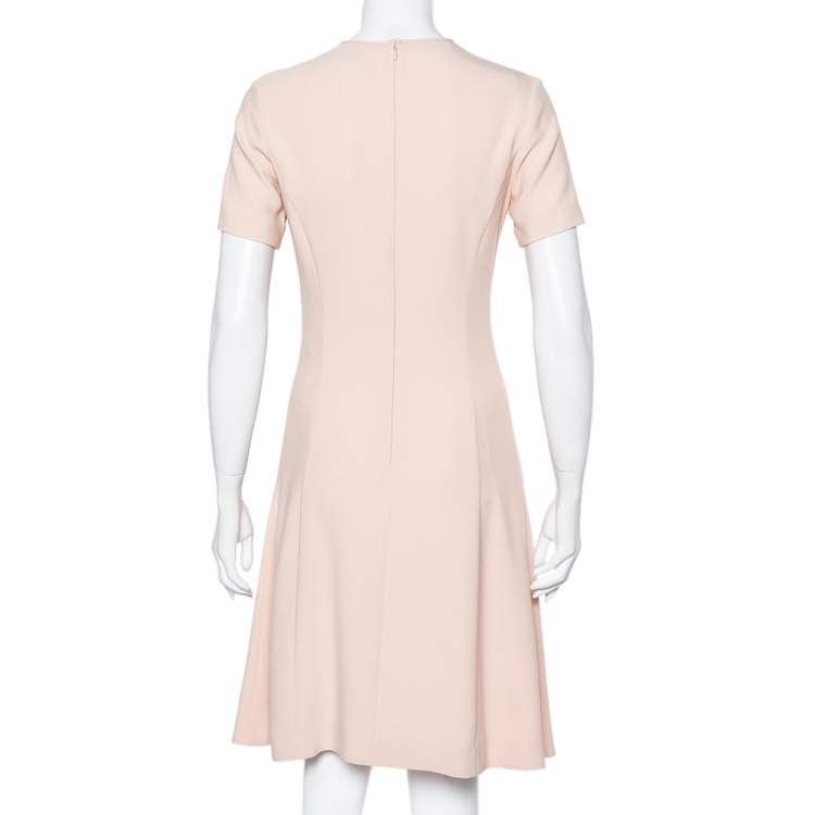 Pre Owned Stella McCartney Light Pink Crepe Keyhole Neck Detail Skater Dress S