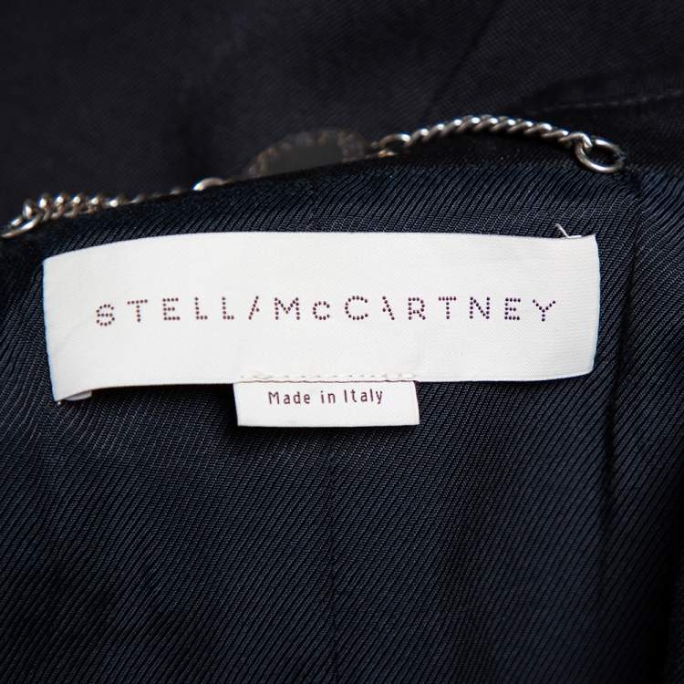 مملوكة مسبقًا Stella McCartney Black Wool Sleeveless Long Blazer Jacket S
