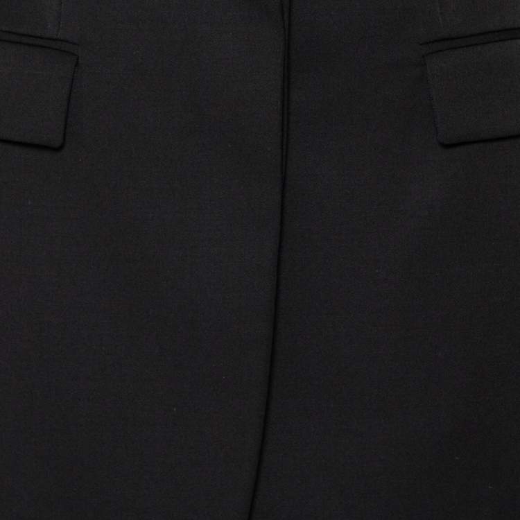 مملوكة مسبقًا Stella McCartney Black Wool Sleeveless Long Blazer Jacket S