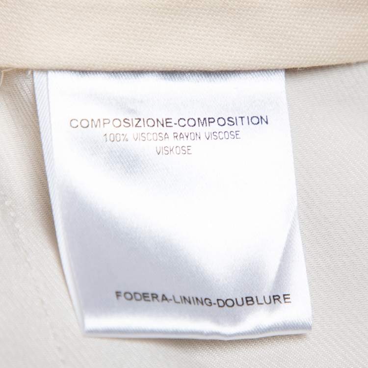 Pre Owned Stella McCartney Beige Crepe Straight Leg Pants S