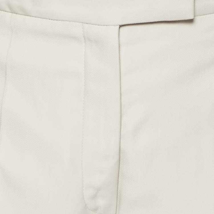 Pre Owned Stella McCartney Beige Crepe Straight Leg Pants S