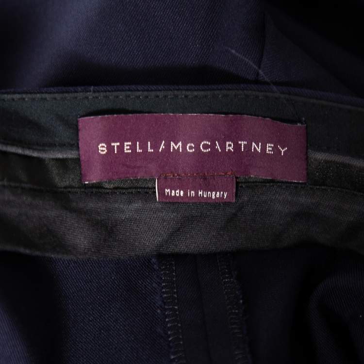 Pre Owned Stella McCartney Navy Blue Wool Blazer & Tapered Leg Pants S