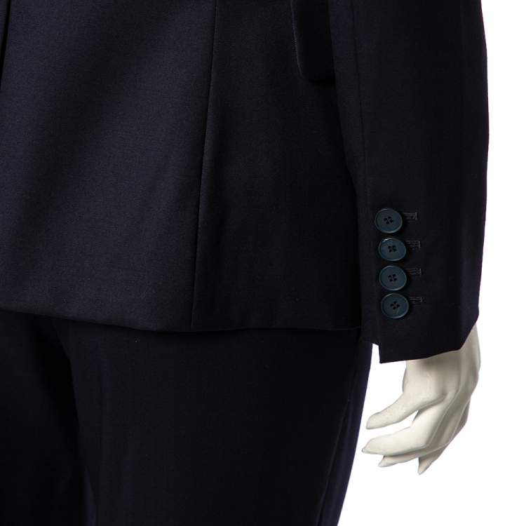 Pre Owned Stella McCartney Navy Blue Wool Blazer & Tapered Leg Pants S