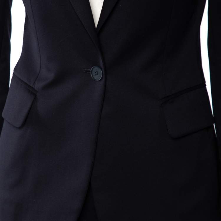 Pre Owned Stella McCartney Navy Blue Wool Blazer & Tapered Leg Pants S