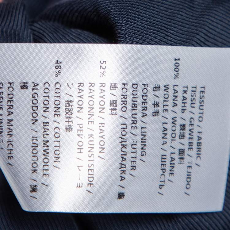 Pre Owned Stella McCartney Navy Blue Wool Single Button Blazer S