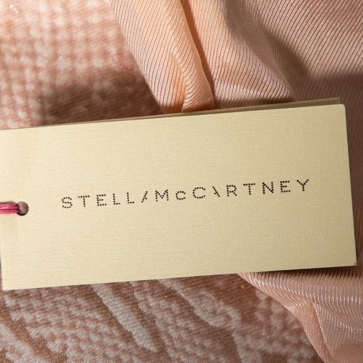 Pre Owned Stella McCartney Blush Pink Snakeskin Jacquard Patterned Kevin Coat M