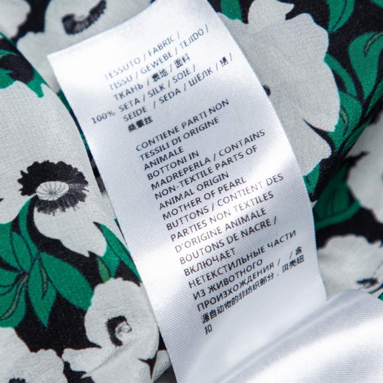 Pre Owned Stella McCartney Multicolored Floral Printed Wilson Silk Long Sleeve Blouse M