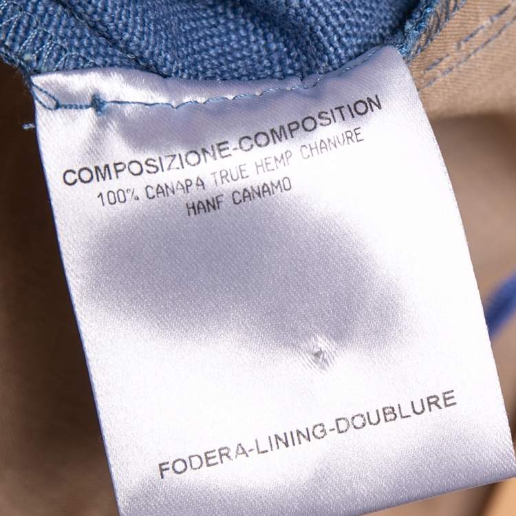 Pre Owned Stella McCartney Blue Hemp Formal Pants M
