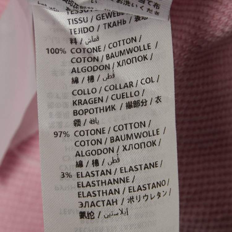 Pre Owned Stella McCartney Pink Logo Printed Cotton Knit Hoodie M