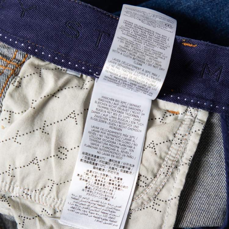 Pre Owned Stella McCartney Blue Denim Monogram Lining Slim-Fit Jeans M
