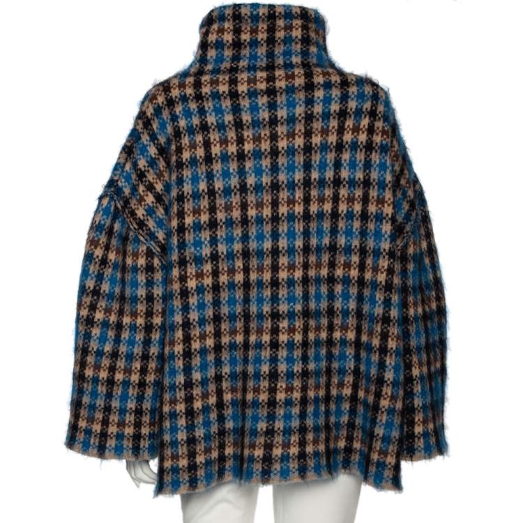 Pre Owned Stella McCartney Multicolor Patterned Wool And Mohair Oversized Sweater S