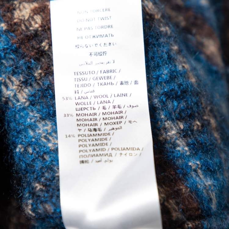 Pre Owned Stella McCartney Multicolor Patterned Wool And Mohair Oversized Sweater S