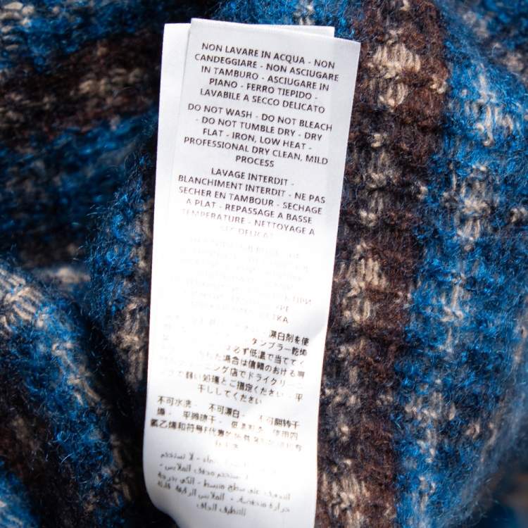 Pre Owned Stella McCartney Multicolor Patterned Wool And Mohair Oversized Sweater S
