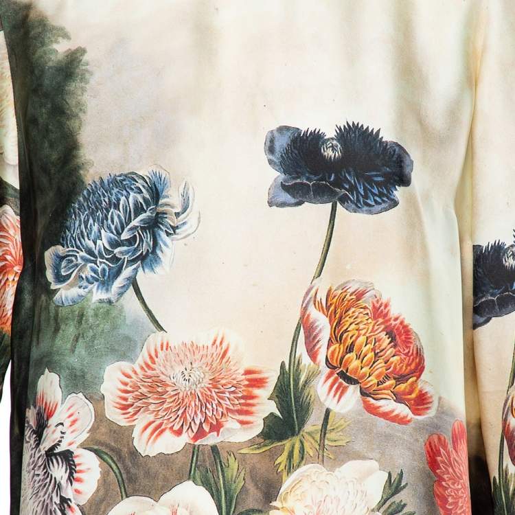 Pre Owned Stella McCartney Multicolor Garden Printed Silk Shift Dress M