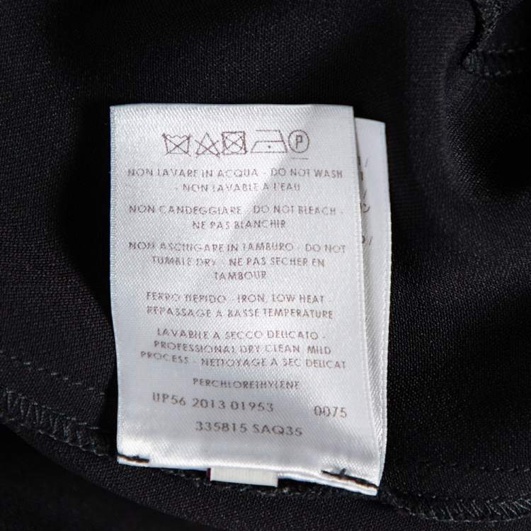 Pre Owned Stella McCartney Black Crepe Long Sleeve Flared Dress S 