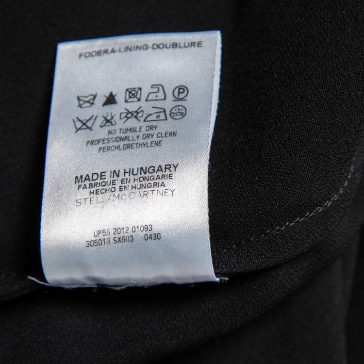 Pre Owned Stella McCartney Black Crepe & Rib Knit Detailed Joggers S 