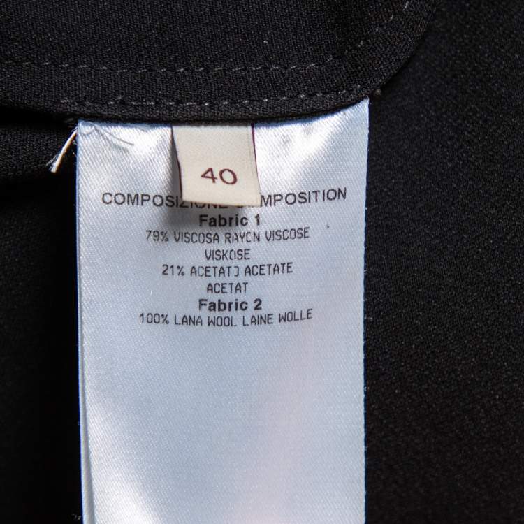 Pre Owned Stella McCartney Black Crepe & Rib Knit Detailed Joggers S 