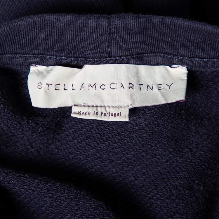 Pre Owned Stella McCartney Navy Blue Knit Embroidered Detailed Top M 