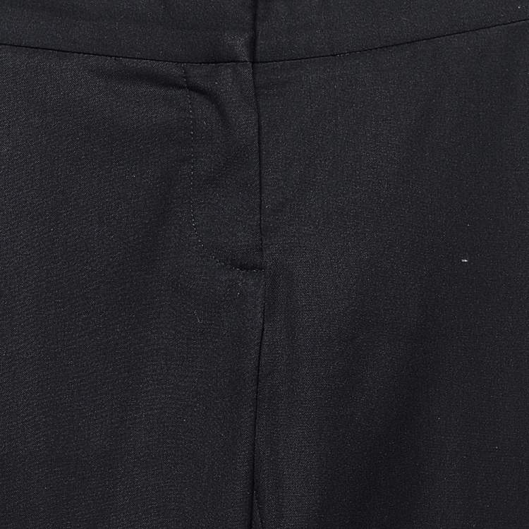 Pre Owned Stella McCartney Black Wool Zip Hem Detail Pants XS