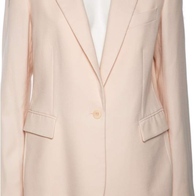 Pre Owned Stella McCartney Pink Wool Single Breasted Iris Blazer L