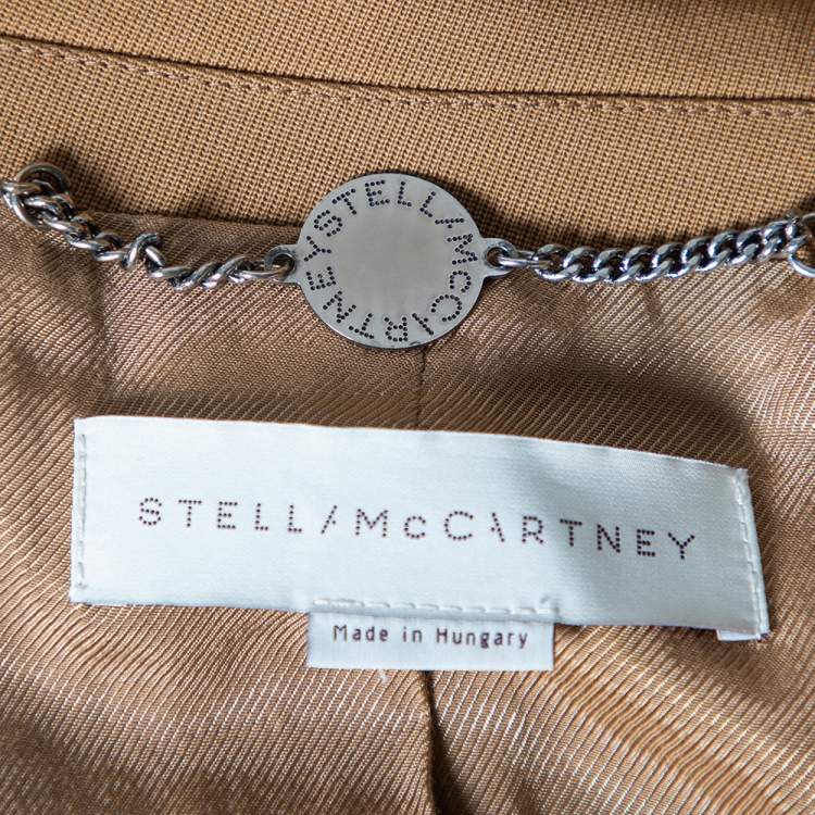 Pre Owned Stella McCartney Light Brown Wool Singe Breasted Blazer L