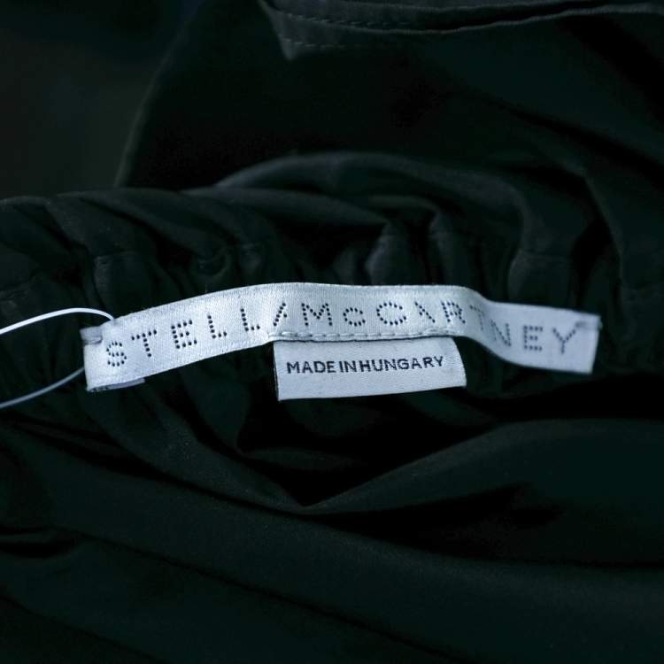 Pre Owned Stella McCartney Black Synthetic Silk Belted Midi Dress M