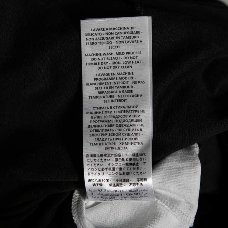 Pre Owned Stella McCartney Monochrome Cotton Printed Sweatshirt Dress M 
