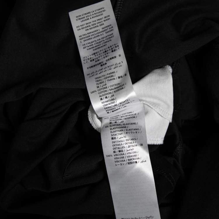 Pre Owned Stella McCartney Monochrome Cotton Printed Sweatshirt Dress M 
