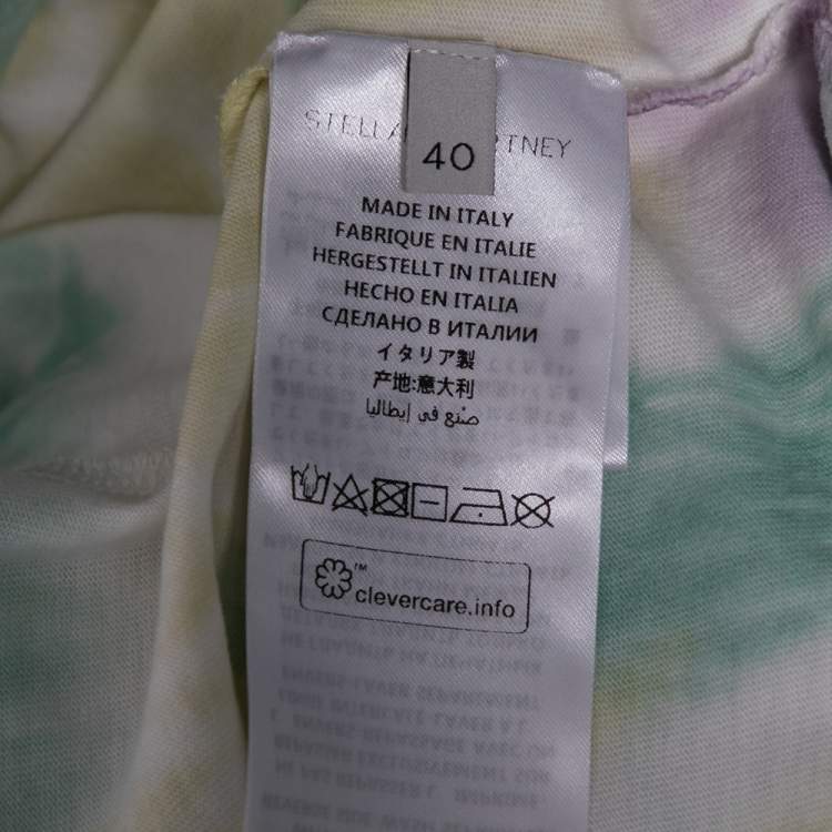 Pre Owned Stella McCartney Multicolored Tie-Dye Printed Cotton Short Sleeve T-Shirt S