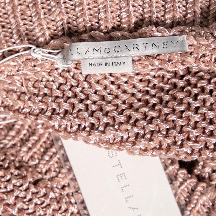 Pre Owned Stella McCartney Pink Knit One Shoulder Jumper S