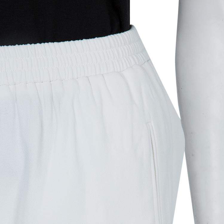 Pre Owned Stella McCartney White Zip Detail Pants S