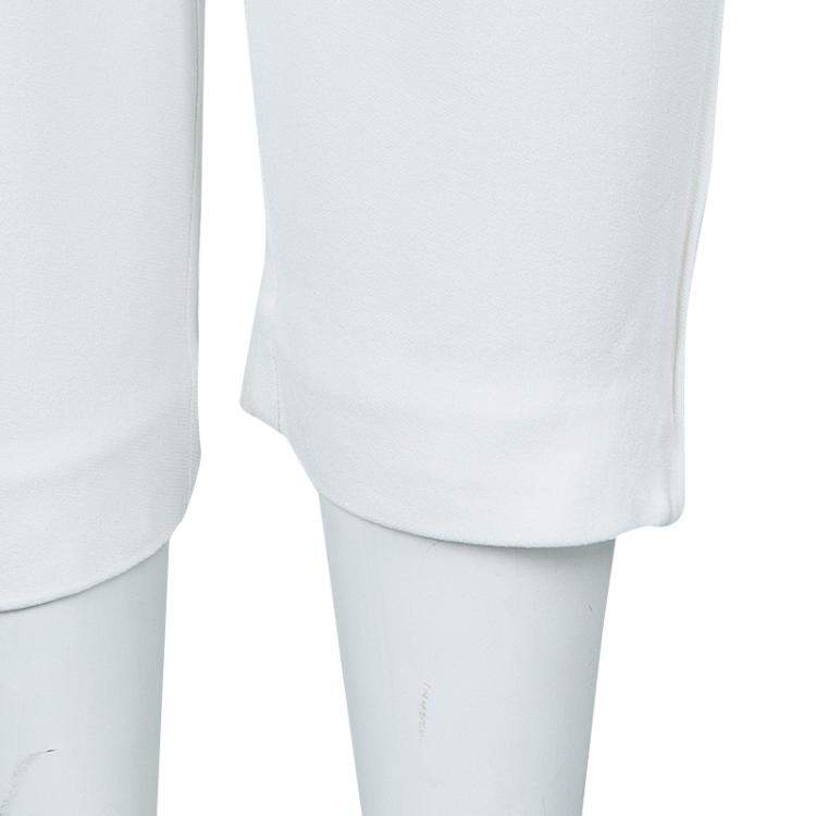 Pre Owned Stella McCartney White Zip Detail Pants S