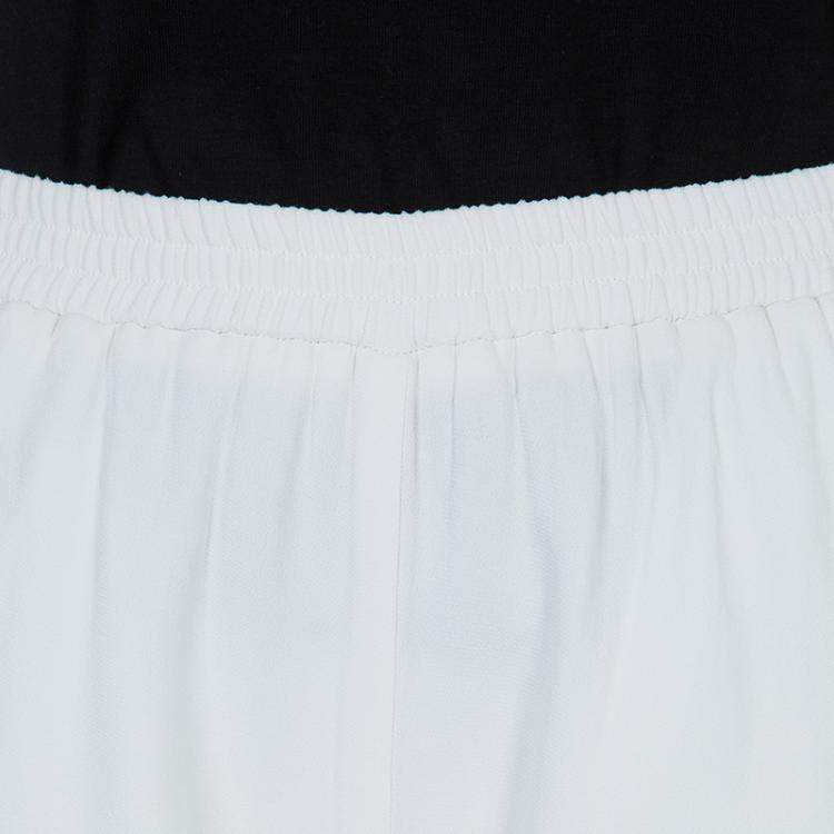Pre Owned Stella McCartney White Zip Detail Pants S