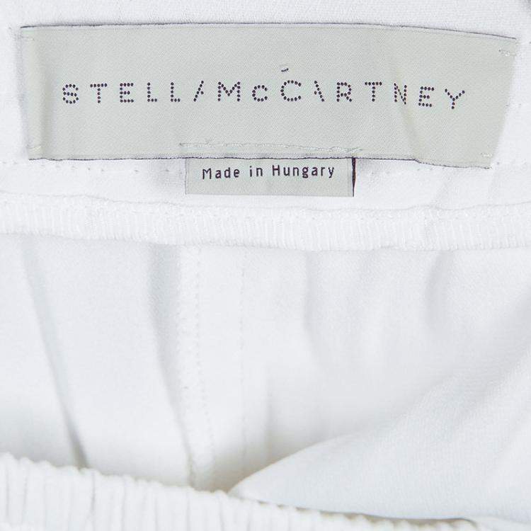 Pre Owned Stella McCartney White Zip Detail Pants S
