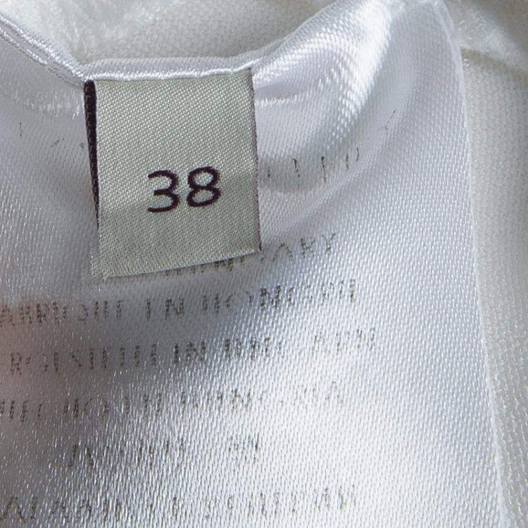 Pre Owned Stella McCartney White Zip Detail Pants S